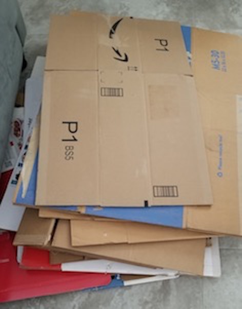 Pile of large boxes